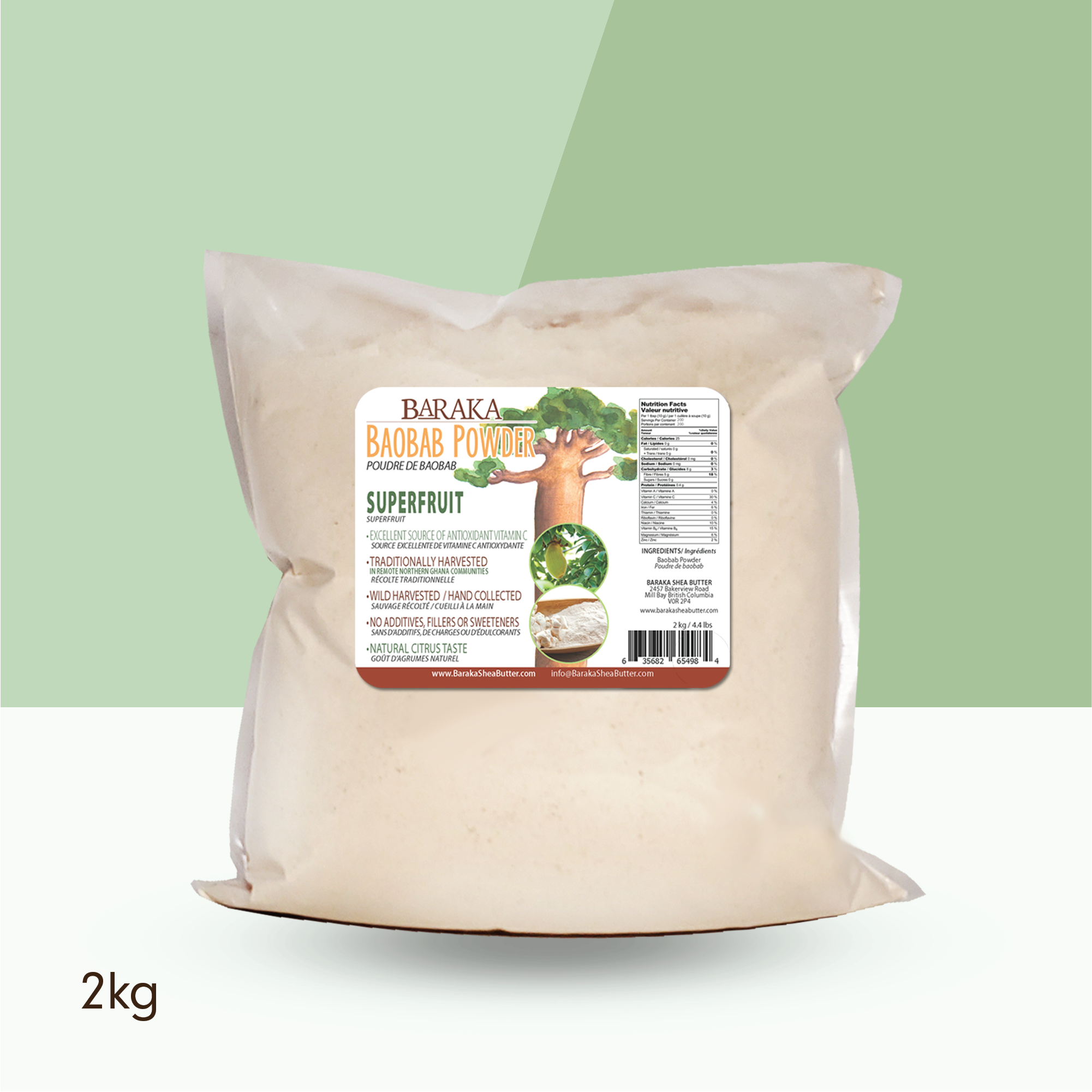 Baraka Baobab Powder 4.4 lb / 2 kg