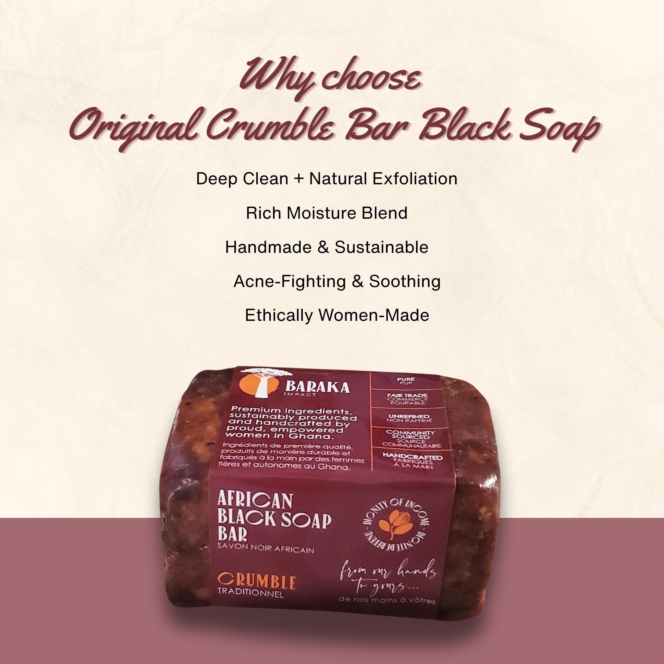 Original Crumble Bar Black Soap