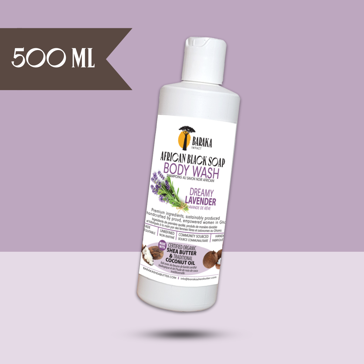 Lavender Black Soap Body Wash 500 ml